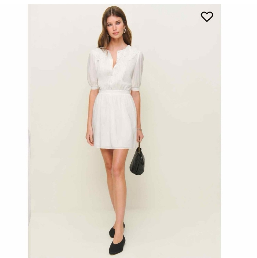 NWT Reformation Kairos Mini Dress In Ivory